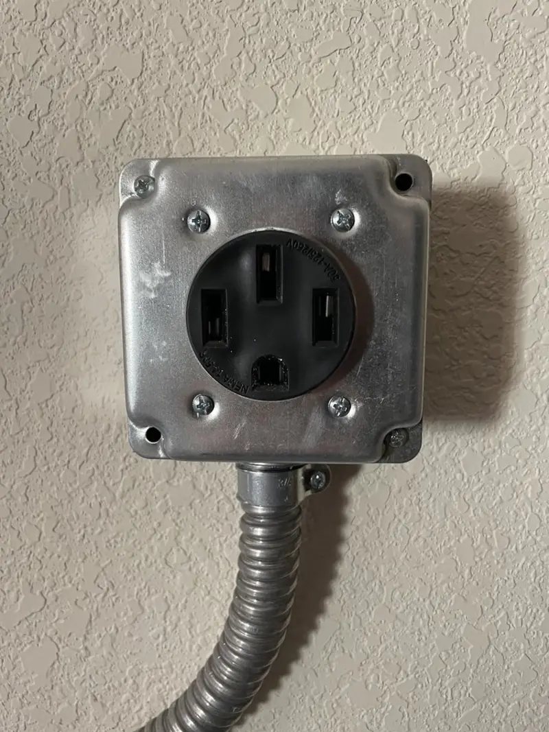 NEMA 14-50 outlet installed for Smart Home Electrical in Bell